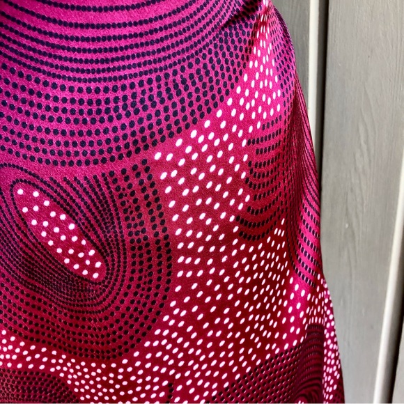 No label Indian Poly Reversible Long Wrap Skirt. Free Size - Picture 2 of 8